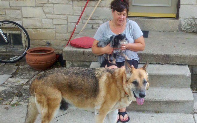 Dispatcher Lynn Willett adopts dog