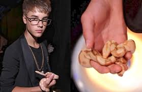 Justin Bieber with pet snake.643