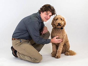 Dr. Brian Hare with dog