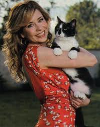 Jenna Fischer and her cat Andy.653