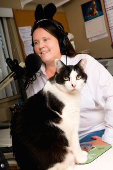 Animal Radio's Judy Francis and Studio Cat 