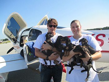 Prince Lorenzo Borghese with Puppies