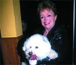 Rue McClanahan and dog