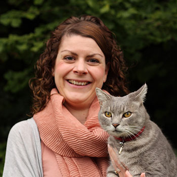 Sarah Ellis with Cat