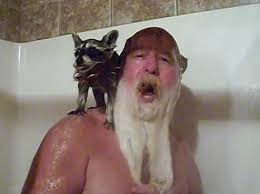 Mark Coonrippy Brown Showering with Raccoon