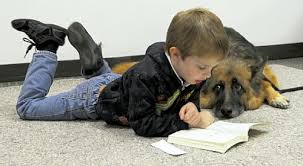 Dogs helping kids to read