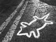 Roadkill chalk drawing