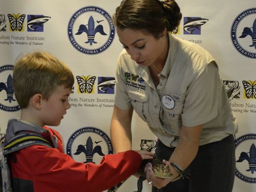 De-stress with an alligator at New Orleans airport