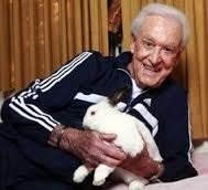 Bob Barker with Mr. Rabbit
