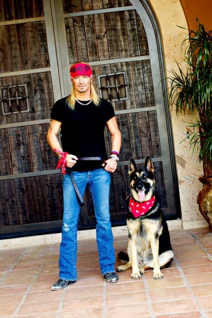 Bret Michaels with Dog