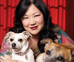 Margaret Cho with her two dogs