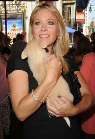 Christina Applegate with dog Tallulah