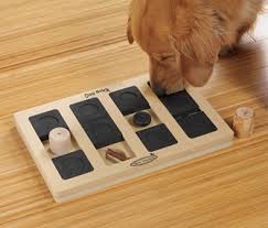 Dog with Food Puzzle