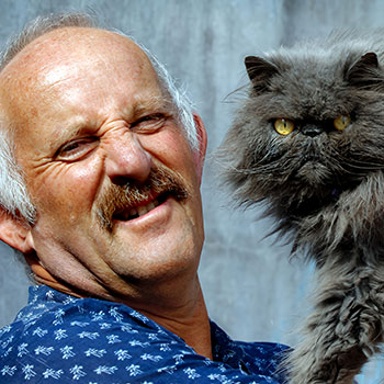 Dr. Morgan with Cat