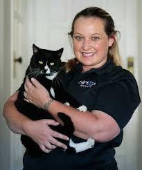 Frankie with rescuer