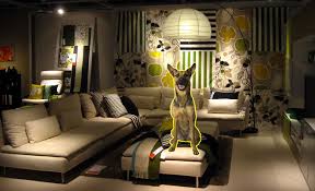 Ikea Showroom with dog cutout