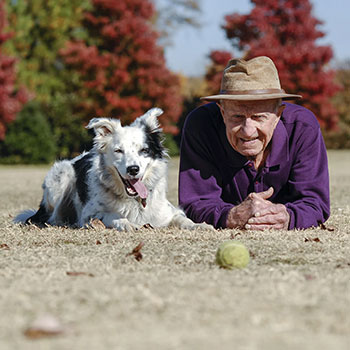 John Pilley and Chaser