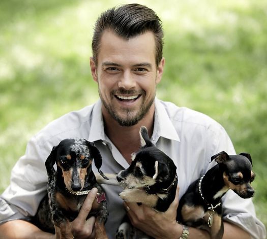 Josh Duhamel with Dogs