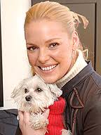 Katherine Heigl with dog