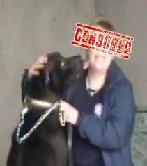 Lennox licking dog warden.666