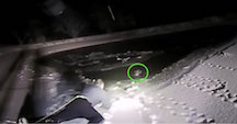 Officer Saving Dog in Frozen Pond