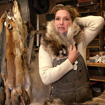 Pamela Paquin makes clothing out of Roadkill