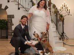 Dog with Bride and Groom