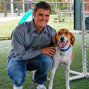 Cory Joyce with dog
