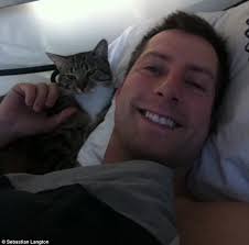 Sebastian Langton and cat