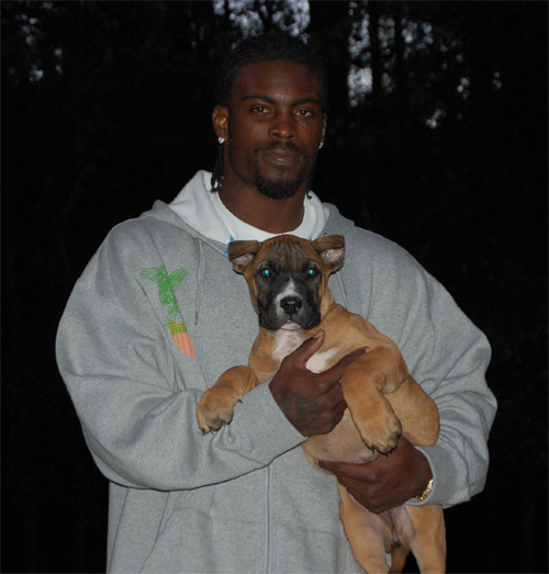 Michael Vick with Dog